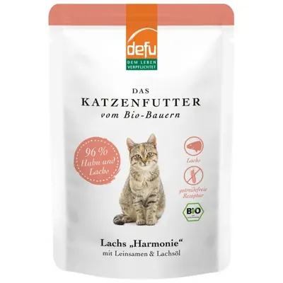 DEFU BIO - Gato, Refeição húmida - Salmão Harmony, 85g