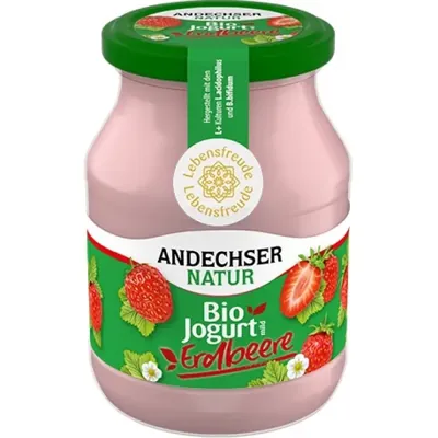 BIO - Iogurte suave Morango 3,8%, 500g